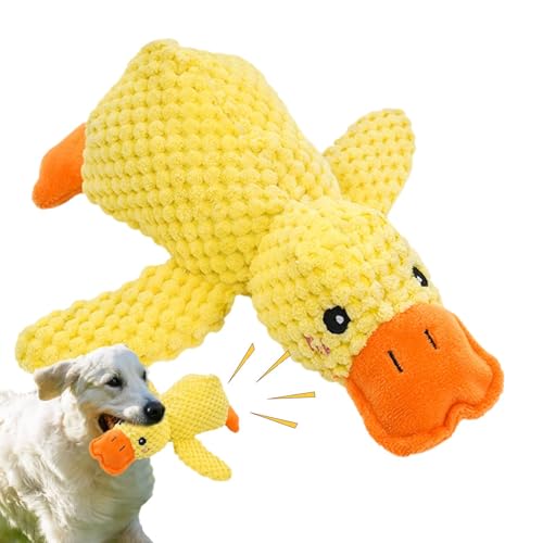 Canard Apaisant Pour Chien Doux – Jouet Pour Chien Quack-Quack Duck | Jouets À Mâcher Pour Chien De Canard Farci Jaune | Jouet Sonore En Peluche En Velours D'ananas, Jouet Interactif Amusant Pour Chie von Alwida