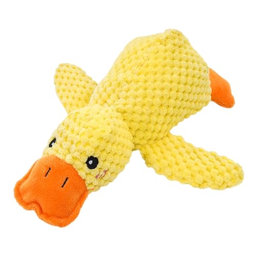 Canard Apaisant Pour Chien Doux – Jouet Pour Chien Quack-Quack Duck | Jouets À Mâcher Pour Chien De Canard Farci Jaune | Jouet Sonore En Peluche En Velours D'ananas, Jouet Interactif Amusant Pour Chie von Alwida