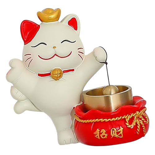 Dekorative Türklingel,Lucky Cat Türklingel | Selbstklebende Türklingel - Selbstklebende Ladenbesitzerklingel, Ring-Türklingel-Dekoration, Glückskatzen-Design, zieht Reichtum für Frauen und Männer an von Alwida