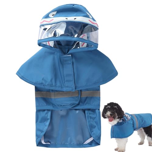 Hunde-Regenmäntel für kleine Hunde, Haustier-Hunde-Regenmantel | Reflektierende wasserdichte Kapuzen-Regenmäntel für Haustiere,Regenjacke mit verstellbarer Taille und Kapuze, Haustierbedarf für kleine von Alwida