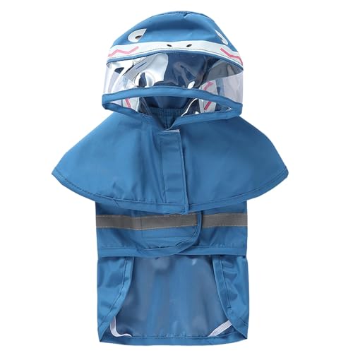 Hunderegenbekleidung,Hunderegenmäntel für kleine Hunde | Wasserdichter reflektierender Kapuzenponcho für Welpen - Cartoon-Tier-Regenjacke mit Kapuze, verstellbare Taille, volle Schwanzabdeckung für Hu von Alwida