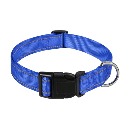 Reflektierendes Halsband für Haustiere, reflektierendes Halsband für Haustiere, Halsband für Hunde mit verstellbarer Nylonschnalle, atmungsaktiv, für Hunde von Größe M von Alwida