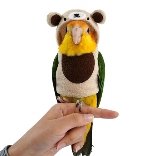 Taubenhose,Papageienkleidung für Vögel | Niedliches Vogelkostüm mit Papageienstoff in Bärenform - Warmer Papageienumhang, Mehrzweck-Vogelkleidung, Papageien-Cosplay-Requisite für Grünwangensittiche, N von Alwida