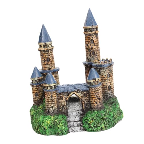 Amagogo Aquarium Landschaftsbau Dekoration Aquarium Ornament Kreative Aquarium Zubehör Mini Schloss Modell Aquarium Statue von Amagogo