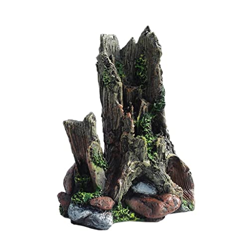 Amagogo Künstlicher Baumstamm aus Kunstharz, Zubehör für Aquarien, Dekoration für Aquarien, Landschaftsbau, Zucht, Spielen von Amagogo