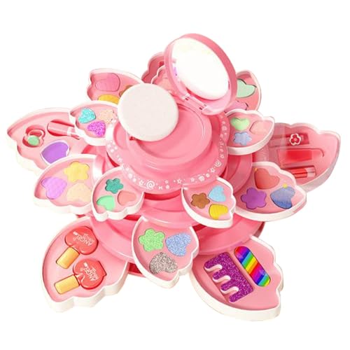 Amagogo Make-up-Sets zum Vortäuschen, Make-up-Spielzeug für Mädchen mit Kosmetikkoffer, Rollenspiele, Make-up-Sets für Kinder, Make-up-Spielzeug-Sets für, 4 Schichten von Amagogo