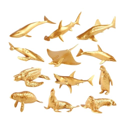 Amagogo Mininature Tiere Modell Figuren Realistische Figuren Set Sammlerstücke für Geburtstag Geschenk, 12pcs B von Amagogo