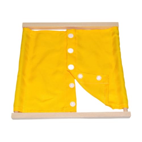 Amagogo Montessori-Kleiderständer-Spielzeug, sensorisches Spielzeug, frühes Lernspielzeug, pädagogisches Lernkleid-Lernbrett für Kinder, gelber Druckknopf von Amagogo