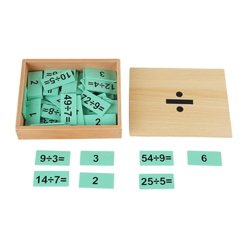 Amagogo Montessori Mathematik Spielzeug Multifunktions Holz Spielzeug Kopfrechnen Box für Vorschule, Division von Amagogo