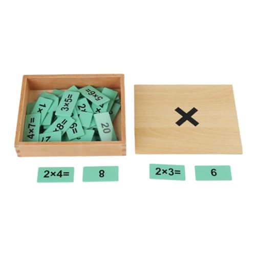 Amagogo Montessori Mathematik Spielzeug Multifunktions Holz Spielzeug Kopfrechnen Box für Vorschule, Multiplikation von Amagogo