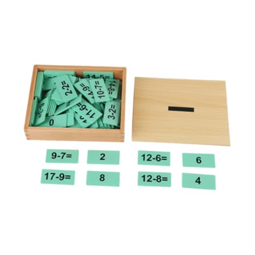 Amagogo Montessori Mathematik Spielzeug Multifunktions Holz Spielzeug Kopfrechnen Box für Vorschule, Subtraktion von Amagogo