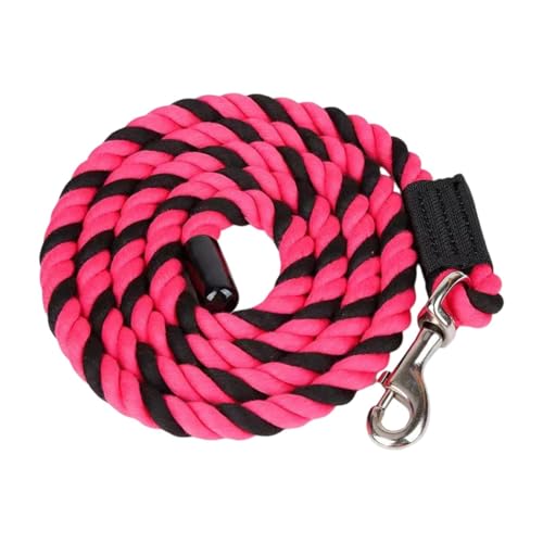 Amagogo Pferde -Blei -Seil Equine Performance -Seil mit Snap Hook für den führenden Trainingshund oder Schafe Practical Horse Lunge Line, Pink Schwarz von Amagogo