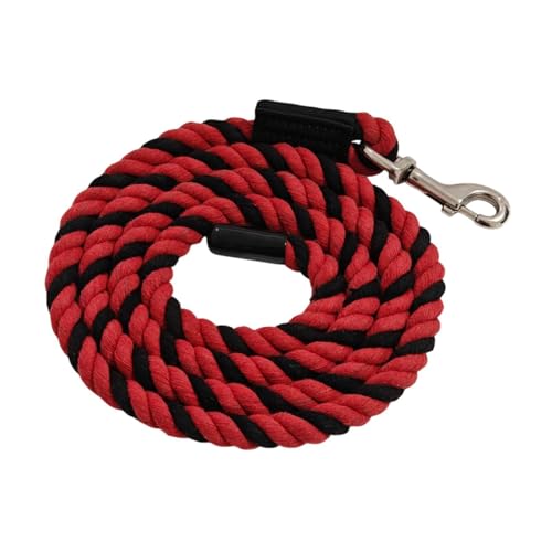 Amagogo Pferde -Blei -Seil Equine Performance -Seil mit Snap Hook für den führenden Trainingshund oder Schafe Practical Horse Lunge Line, Rot Schwarz von Amagogo