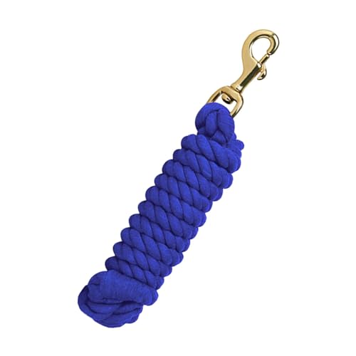 Amagogo Pferdeleine mit drehbarem Clip, Pferdeleinen-Seilschnur, praktisches Halfterseil, Lunge-Zügel, Pferdetrainingsleine, Pferdeseil, Blau von Amagogo