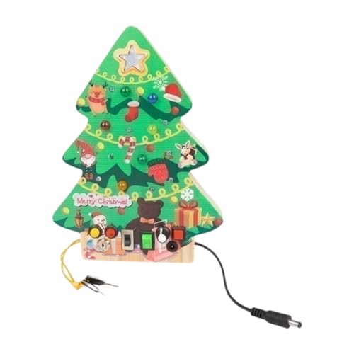 Amagogo Weihnachtsbaum Beschäftigt Bord mit Licht Montessori Spielzeug Frühen Pädagogisches für 1 2 3 4 Jahr von Amagogo