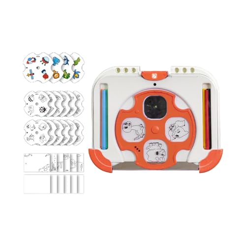 Amagogo Zeichenprojektor für Kinder, intelligenter Projektor, beleuchtetes Tracing Pad, Kritzeltafel, Zeichentafel für Kinder im Alter von 3–8 Jahren, Orange von Amagogo