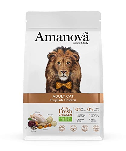 Amanova Super Premium 100% natürliches trockenes Katzenfutter für Erwachsene - 1,5 kg - Frisches Hühnerfleisch - Getreidearm - Hypoallergen - Grausamkeitsfrei von Amanova