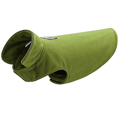 Amaone Hundegeschirr Mantel Welpenmantel Mit Weste, Winter- und Seitenkleidung, Haustier, Herbst, Fleece, Kleidung für Hunde Hundepulover Dog Hoddies (3-Green, M) von Amaone