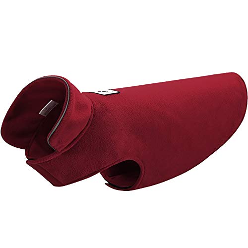 Amaone Hundegeschirr Mantel Welpenmantel Mit Weste, Winter- und Seitenkleidung, Haustier, Herbst, Fleece, Kleidung für Hunde Hundepulover Dog Hoddies (3-Wine, M) von Amaone