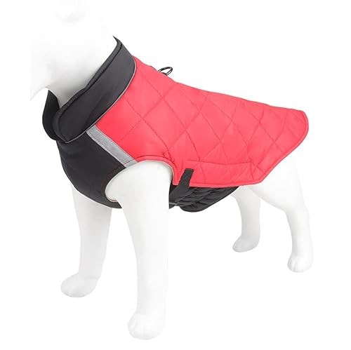 Amaone Hundejacke Französische Bulldogge Hundentuch Heimtiertuch Tier Wintervest HundeModetuch Tarnen Heimtiere Kleidung Hund Warme Jacken (1212DEBKB-Red, M) von COMOYA