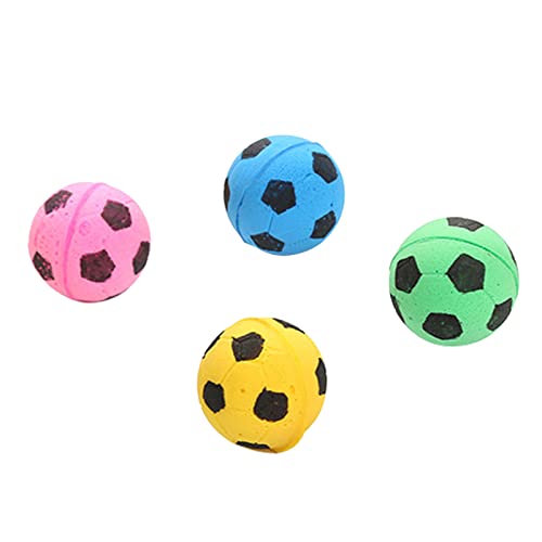 Amaone Kleine Hundeleckerchen Für Leckerbälle 4er-Pack Pet Toys Kleine Schaumstoff-Fußbälle Bunte Katzenspielzeuge Geschenke für Katzen Hunde Wurfspielzeug Große Hunde Für Hunde (Pink, One Size) von Amaone