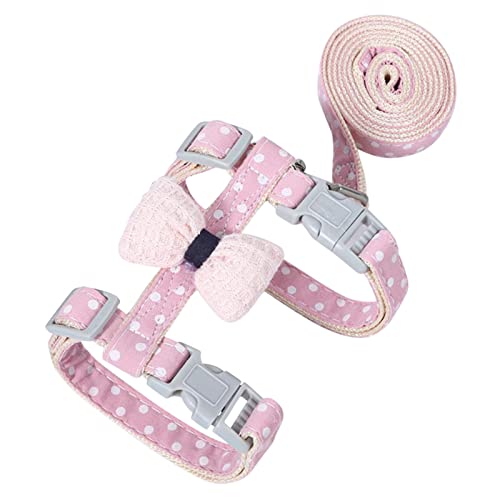 Amaone Kopfstützen-Rückhalte Anschnallgurt Katzengeschirr und Schleifenleine-Set zum Gehen im Freien, kleine große Katze, gepolsterte Mesh-Frontweste mit Leine, ausbruchsicher, (Pink #3, One Size) von Amaone