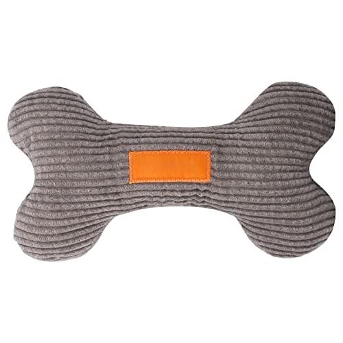 Amaone Welpe Spielzeug Hund Lustiges Plüschknochen-Hundespielzeug Plüschhund Quietschendes Knochenspielzeug für Hunde Hartgummi Hundespielzeug (Grey-3, One Size) von Amaone