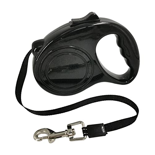 Amaone Ersatz Karabiner Für Hundeleinen Pet Automatisches einziehbares Seil, schwarzer Kreis, Bonbonfarbe, Hundetraktor, tragbare Hundeleine, Hundekette Hundeleine Für 2 (Black, B) von Amaone