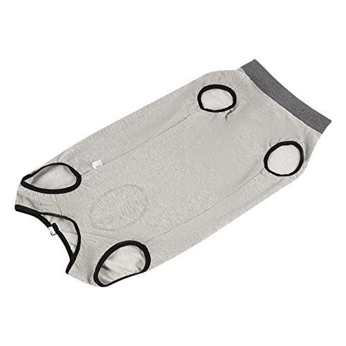 Hundemantel Luxus Hunde-Erholungsanzug-Einteiler nach Haustieroperation für weibliche männliche Hunde Katzen Chirurgische postoperative kuschelige Weste für Bauchwunden Hundepullover Aus (Grey-1, XL) von Amaone