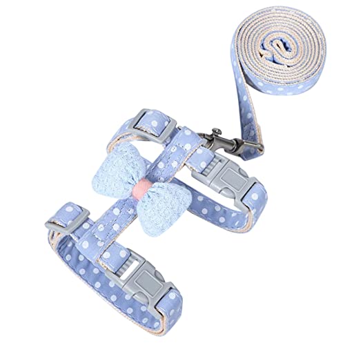 Kopfstützen-Rückhalte Anschnallgurt Katzengeschirr und Schleifenleine-Set zum Gehen im Freien, kleine große Katze, gepolsterte Mesh-Frontweste mit Leine, ausbruchsicher, (Sky Blue #3, One Size) von Amaone