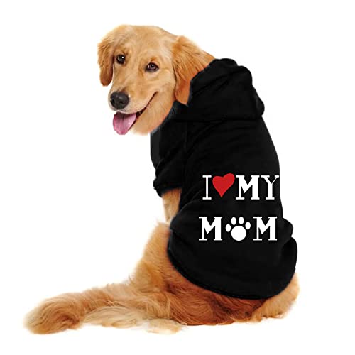 wasserdichte Hundemantel Winter Warme Jacke Hunde Welpen Pullover Junge Für Kleine Mit Tasche - Warmer Hund Medium Hoodie Herbst Kleidung Winter Fleece Haustierkleidung Hunde (1111DEBKA-Black, XS) von Amaone