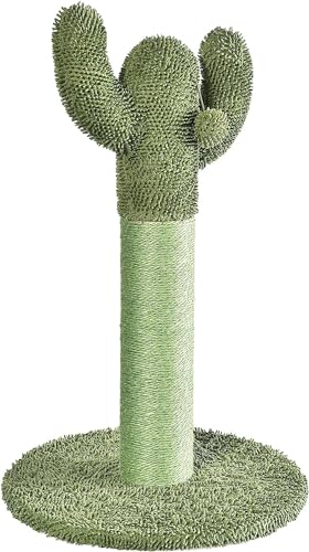 Amazon Basics Cactus Katze Scratching Post med dinglende kugle, 65 cm, Grün von Amazon Basics