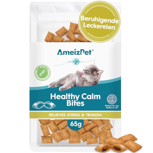 AmeizPet Katzen Leckerlies Beruhigend für Katze - Gesunde Ruhe Leckerli für Katzen 65 g (2.3 oz) von AmeizPet