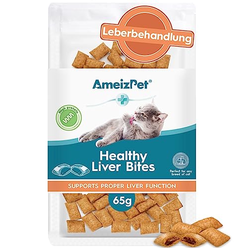 AmeizPet Katzen Leckerlies Gesunde Leber für Katze - Leber Leckerli für Katzen 65 g (2.3 oz) von AmeizPet