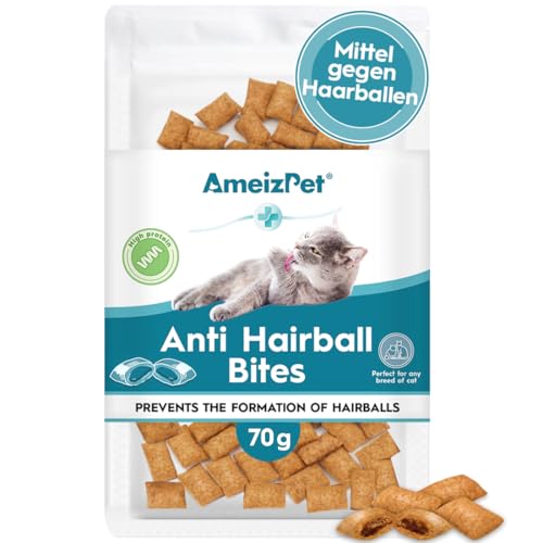 AmeizPet Katzen Leckerlies Haarballen für Katzen Antihairball Mit Taurin Und Malzextrakt - Katzenmalz Gegen Haarballen,70 g (2.46 oz) von AmeizPet