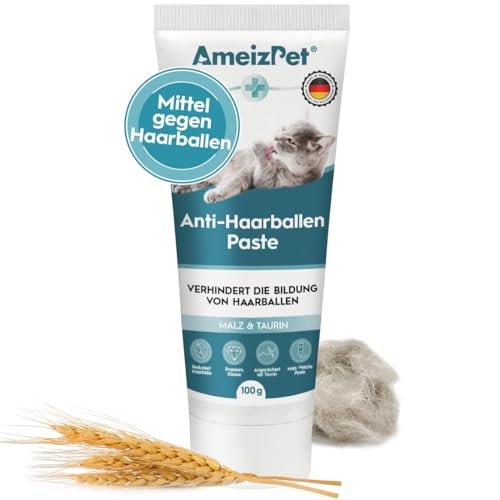 AmeizPet Malzpaste für Katzen Antihairball, Katzenpasten mit Malzextrakt - Katzenmalz Mittel Gegen Haarballen, 100g (3.52 Oz) von AmeizPet