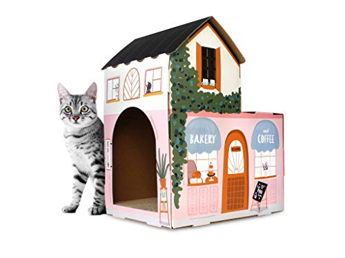 American Cat Club ACC2036 Katzenhaus und Kratzbaum mit Katzenminze von American Cat Club