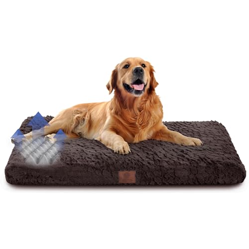 AMERICAN KENNEL CLUB Orthopädische Hundebox-Matte aus Memory-Schaum, Eierkisten-Schaumstoffkissen, waschbarer Bezug, rutschfeste Unterseite, lindert Gelenkschmerzen, atmungsaktiv, langlebig, 42 x 27, von American Kennel Club