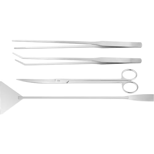 Amesor Aquarium Pflege Werkzeuge | Terrarium Pflanzen Scheren Set - Lange Stahl Pinzette Schere Spatel für Pflanzen Füttern tägliche Pflege Amesor Aquarium Pflege Werkzeuge | Terrarium Pflanzen Scheren Set - Lange Stahl Pinzette Schere Spatel für Pflanzen Füttern tägliche Pflege von Amesor