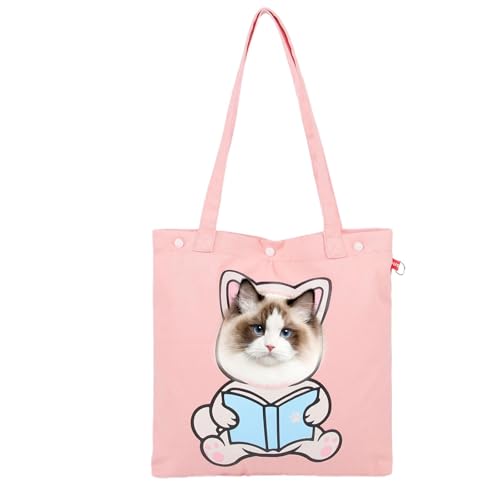 Amesor Canvas-Katzentragetasche, Haustier-Canvas-Schultertragetasche - Tragbare Brusttasche zum Tragen von Haustieren | Reisetragetasche mit weicher Tasche für kleine Hunde und Katzen, Umhängetasche von Amesor
