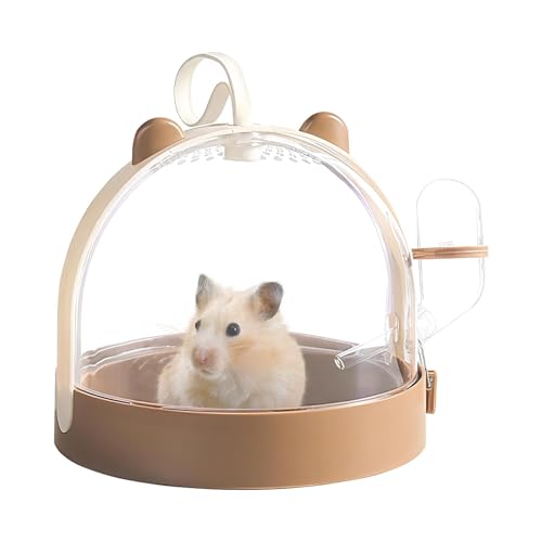 Amesor Hamsterträger mit Wasserflasche, Hamsterträgerkäfig - Kleintierkäfig mit Wasserflasche - Atmungsaktive Hamstertrage, Hamsterkäfig für Igel, Ausgehen von Amesor