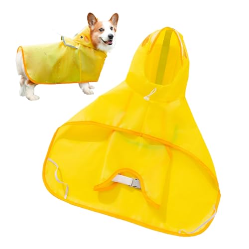 Amesor Hund Regenmantel, Hunde Regenmantel, Welpe Regen Poncho Motor mit reflektierender Streifen, Verstellbare wasserdichte Hundehaube für kleine und mittlere Rassen im Freien im Freien im Freien von Amesor