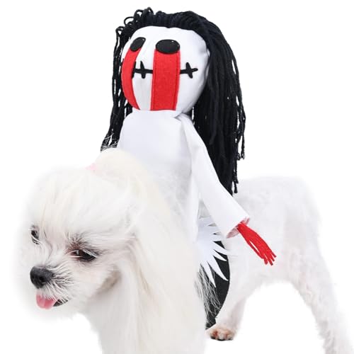 Amesor Hundegeist-Sattelkostüm, Haustier-Halloween-Ritterkostüm - Haustierkostüme Halloween-Verkleidung - Hunde-Halloween-Cosplay, Haustier-Geister-REIT-Outfit, stilvolle von Amesor