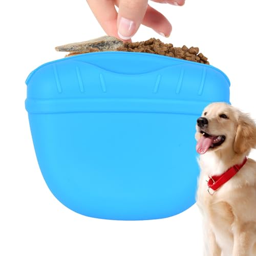 Amesor Magnetischer Behandlungsbeutel, Silikon -Behandlungsbeutel - Behandlerhalter für Hund Taillenclip | wasserdichte Snack -Speichersack magnetischem Verschluss, kleines Tierzubehör für alle Arten von Amesor