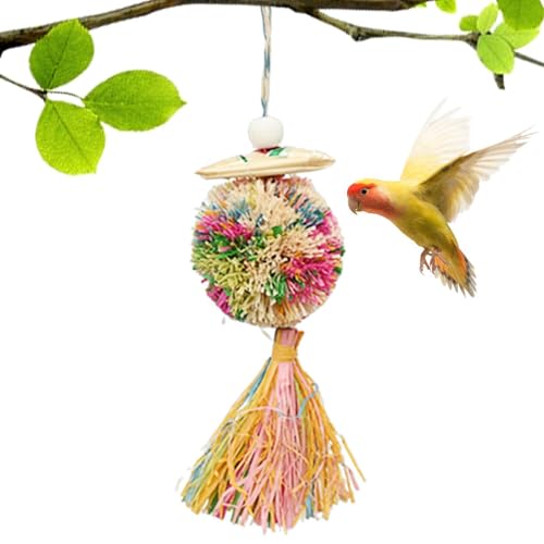 Amesor Shredder Ball Bird Toy, Bird Shredder Ball Spielzeug - Lust auf Spielzeug für Vögel - Bunte Shredder -Bälle für Sittiche, Lovebirds Käfigzubehör von Amesor