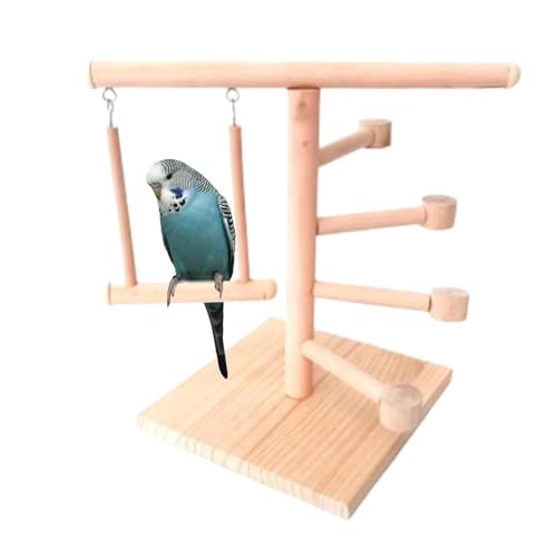 Amesor Vogelspielständer, Vogelspielplatz | Safe Cockatiel Spielzeug Shorting -Spielplatz,Multifunktionales Barsch, Naturvogelspielzeug für Anfänger, Heimnutzer, Geschäftsanwender von Amesor