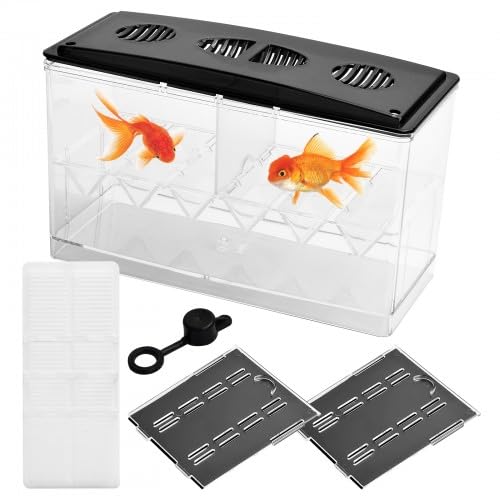 Amexo Zuchtbecken Aquarium, 1,5 L Transparent Brutkasten Zuchttanks Acryl Brutkasten Zuchttanks Aquarium Isolierbecken für Zuhause Büro Clownfisch-Zubehör von Amexo