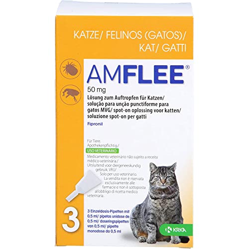 Amflee 50mg Spot On Solution For Auftropfen for Cats 3 Pcs Solution von Amflee