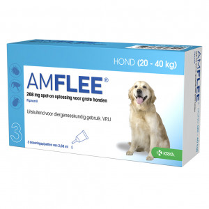 Amflee Spot-On (268 mg) Hund L (20 - 40 kg) 2 x 3 Pipetten von Amflee