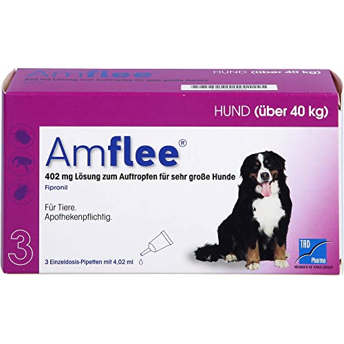 AMFLEE 402 mg Spot-on Lsg.f.sehr gr.Hunde 40-60kg 3 St AMFLEE 402 mg Spot-on Lsg.f.sehr gr.Hunde 40-60kg 3 St von AMFLEE